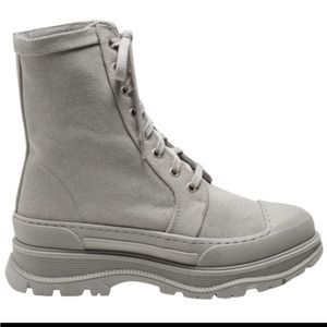 Free People Camp Out Canvas Combat Boots NIB 8